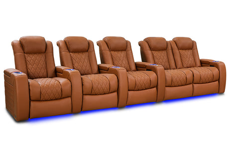 Valencia Tuscany Ultimate Luxury Edition Row of 5 Loveseat Right Royal Cognac