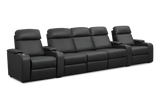 Valencia Bellagio Home Cinema Seating Power Recliner Row of 5 Set of 3 Center, Black