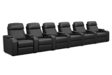 Valencia Bellagio Home Cinema Seating Manual Recliner Row of 6, Black