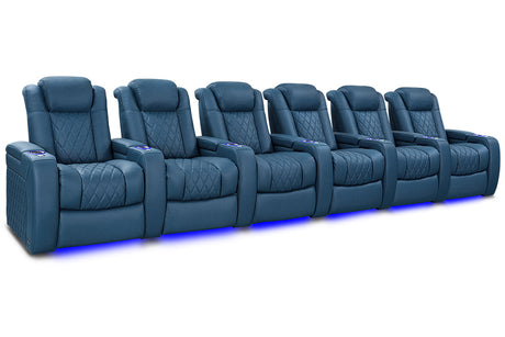 Valencia Tuscany Ultimate Luxury Edition Row of 6 Steel Blue