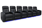 Valencia Verona Power Headrest Row of 6 Black