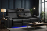 Valencia Bellagio Home Cinema Seating Power Recliner Row of 4, Black