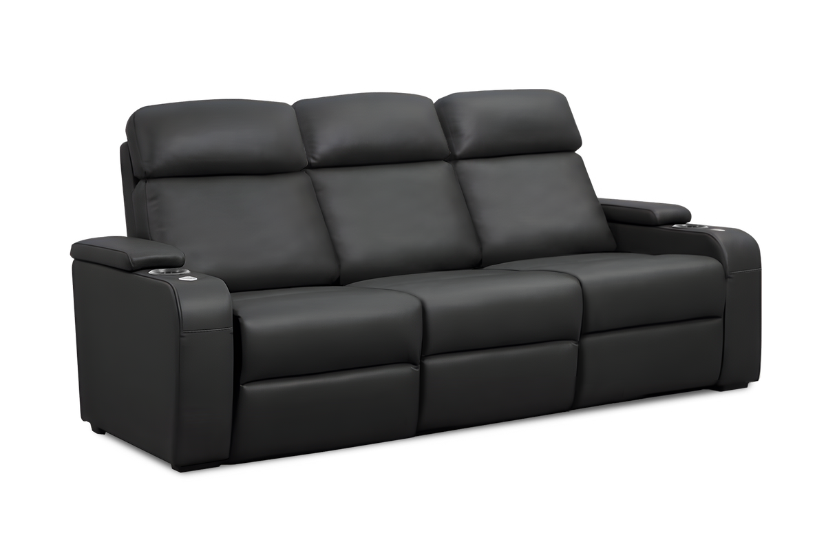Valencia Bellagio Home Cinema Seating Power Recliner Set of 3, Black