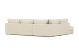 Valencia Serena Leather L-shape with Left Chaise Sectional Sofa, Beige