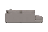 Valencia Serena Leather L-shape with Left Chaise Sectional Sofa, Light Grey