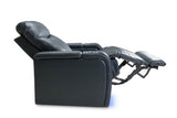 Glasgow Leather Recliner Grey