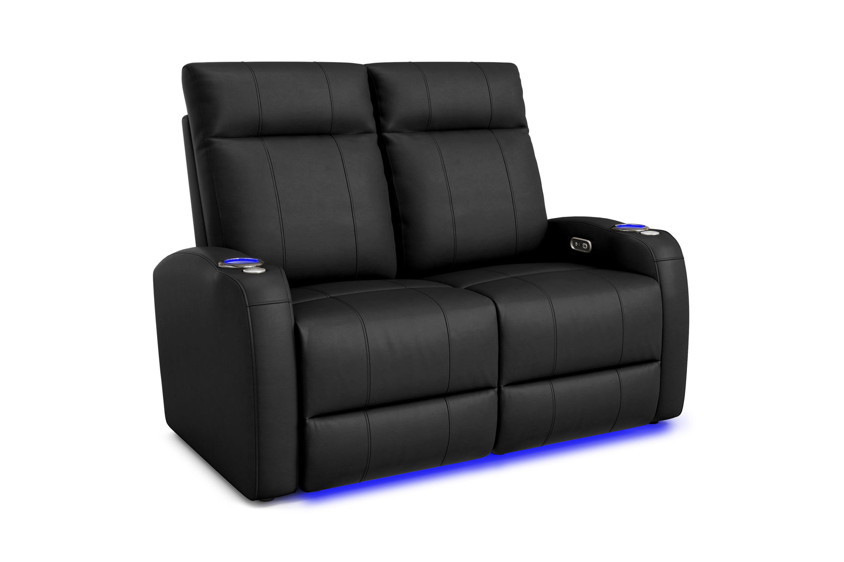 Valencia Syracuse Home Cinema Seating Row of 2 Loveseat Black