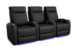 Valencia Syracuse Home Cinema Seating Row of 3 Black