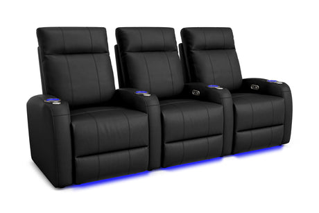 Valencia Syracuse Home Cinema Seating Row of 3 Black