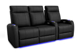 Valencia Syracuse Home Cinema Seating Row of 3 Loveseat Left Black