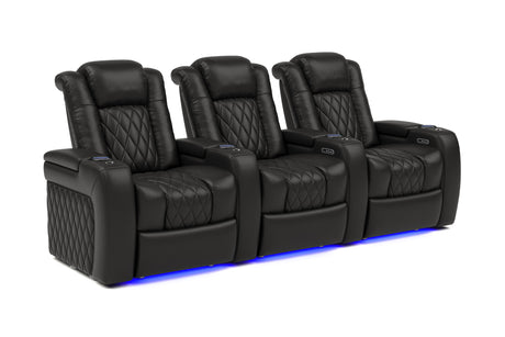 Valencia Tuscany Home Cinema Seating Row of 3 Black