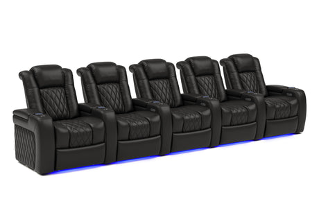 Valencia Tuscany Home Cinema Seating Row of 5 Black
