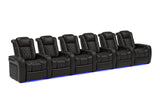 Valencia Tuscany Home Cinema Seating Row of 6 Black