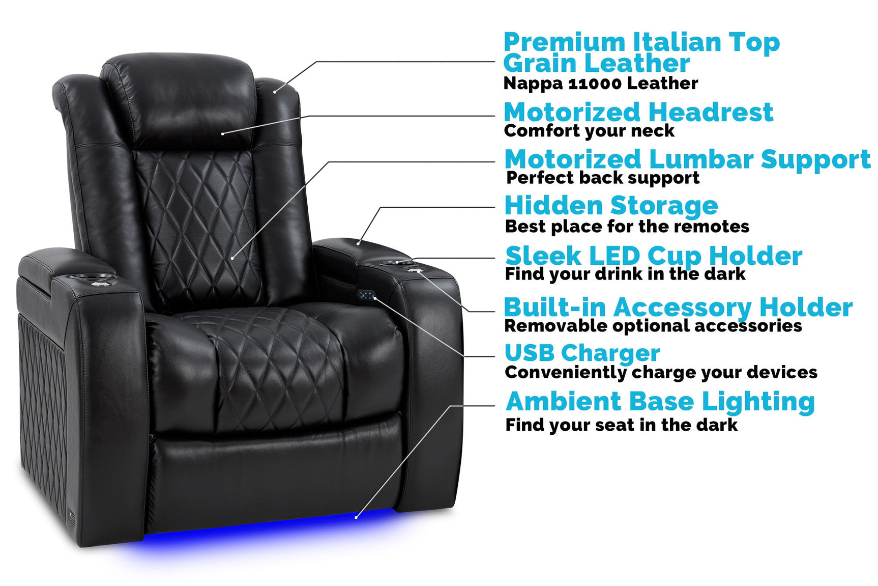 Valencia Tuscany XL Single Home Cinema Seating