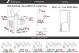 Valencia Tuscany Home Cinema Seating Row of 5 Loveseat Right Black