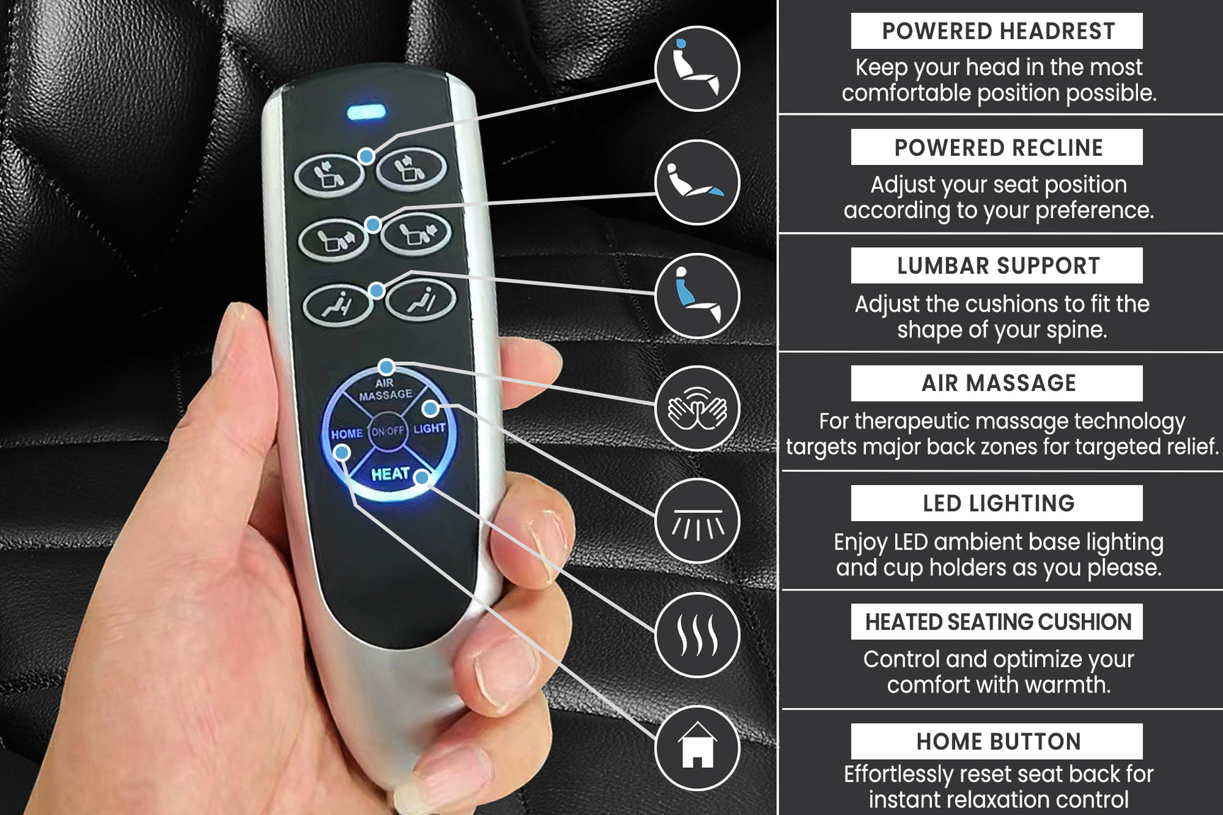 Valencia Tuscany Heat & Massage Home Theater Seating