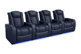 Valencia Tuscany Home Cinema Seating Row of 4 Navy Blue