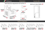 Valencia Tuscany Slim Home Theater Seating Row of 2 Loveseat Midnight Black