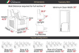 Valencia Tuscany Slim Home Theater Seating Row of 4 Midnight Black