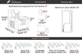 Valencia Tuscany Slim Home Theater Seating Row of 5 Midnight Black