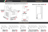 Valencia Tuscany Slim Home Theater Seating Row of 3 Midnight Black
