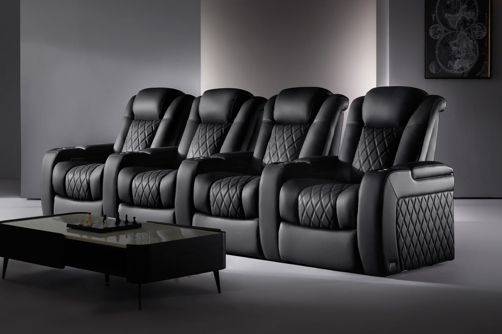 Valencia Tuscany Ultimate Luxury Heat & Ventilation Leather Home Theater Seating