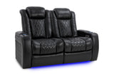 Valencia Tuscany XL Row of 2 Loveseat Midnight Black