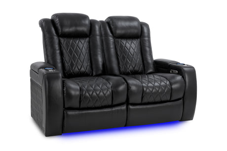 Valencia Tuscany XL Row of 2 Loveseat Midnight Black