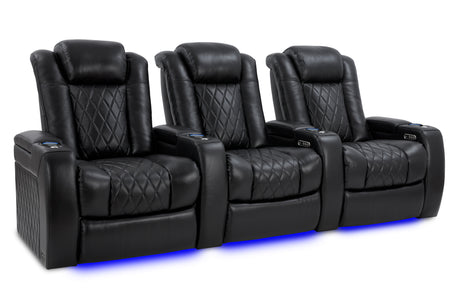 Valencia Tuscany XL Row of 3 Midnight Black