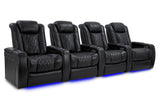 Valencia Tuscany XL Row of 4 Midnight Black