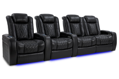 Valencia Tuscany XL Row of 4 Loveseat Right Midnight Black