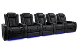 Valencia Tuscany XL Row of 5 Midnight Black