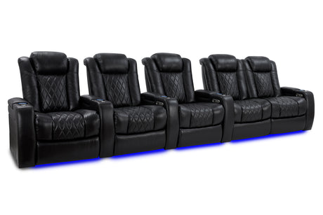 Valencia Tuscany XL Row of 5 Loveseat Right Midnight Black