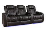 Valencia Tuscany XL Row of 3 Loveseat Left Dark Chocolate