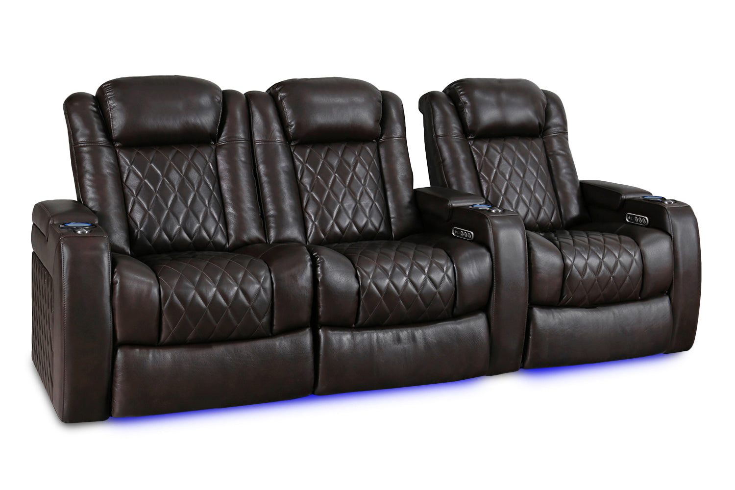 Valencia Tuscany XL Row of 3 Loveseat Left Dark Chocolate