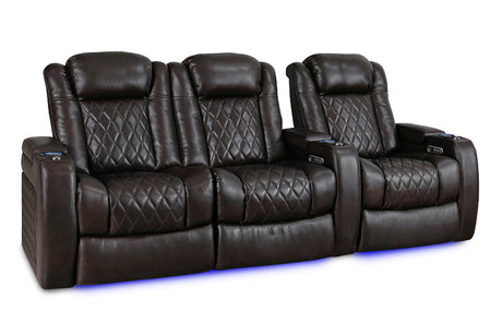 Valencia Tuscany XL Row of 3 Loveseat Left Dark Chocolate