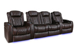 Valencia Tuscany XL Row of 4 Loveseat Center Dark Chocolate