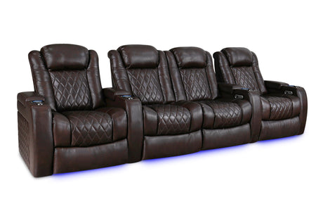 Valencia Tuscany XL Row of 4 Loveseat Center Dark Chocolate