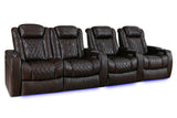 Valencia Tuscany XL Row of 4 Loveseat Left Center Dark Chocolate