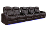 Valencia Tuscany XL Row of 5 Loveseat Left Dark Chocolate