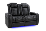 Valencia Tuscany XL Row of 2 Loveseat Midnight Black