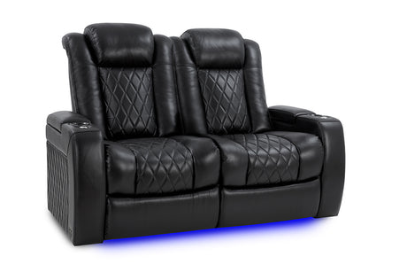 Valencia Tuscany XL Row of 2 Loveseat Midnight Black