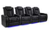 Valencia Tuscany XL Row of 4 Midnight Black