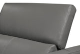 Valencia Andria Modern Left Hand Facing Top Grain Leather Reclining Sectional, Grey