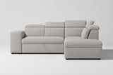 Valencia Finn Fabric Sectional Sofa Bed with Right Hand Storage, Light Grey Color