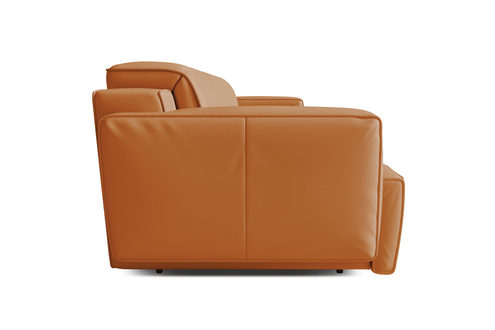 Valencia Valentina Leather Loveseat Recliner Sofa, Cognac