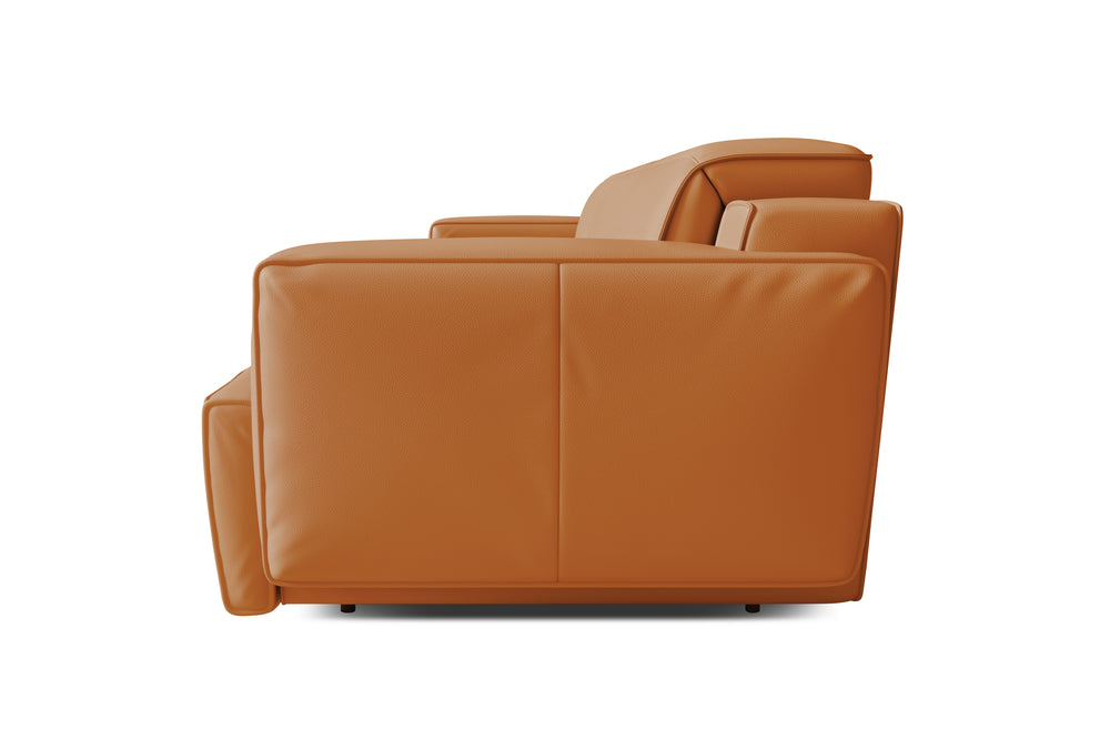 Valencia Valentina Leather Three Seats Recliner Sofa, Cognac