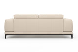 Valencia Valletta Top Grain Leather Loveseat Sofa, Rose Beige