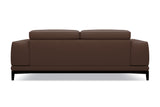 Valencia Valletta Top Grain Leather Loveseat Sofa, Dark Brown