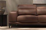 Valletta Sectional Leather Sofa, L-Shape & Right Chaise, Dark Brown